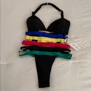 Fashion Nova Wow Couture Multi Color One Piece